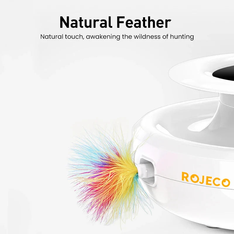 Rojeco 2 In 1 Smart Feather Ball Toy For Cats Dogs Set