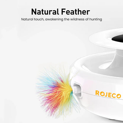 Rojeco 2 In 1 Smart Feather Ball Toy For Cats Dogs Set