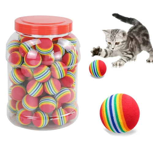Rainbow Cat Toy Balls