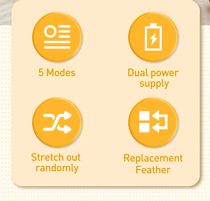 Rojeco 2 In 1 Smart Feather Ball Toy For Cats Dogs Set