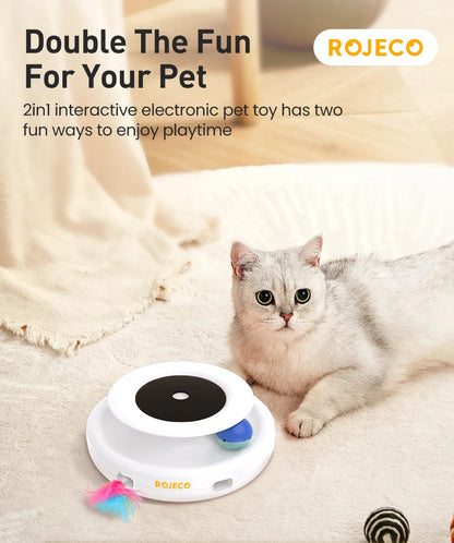 Rojeco 2 In 1 Smart Feather Ball Toy For Cats Dogs Set